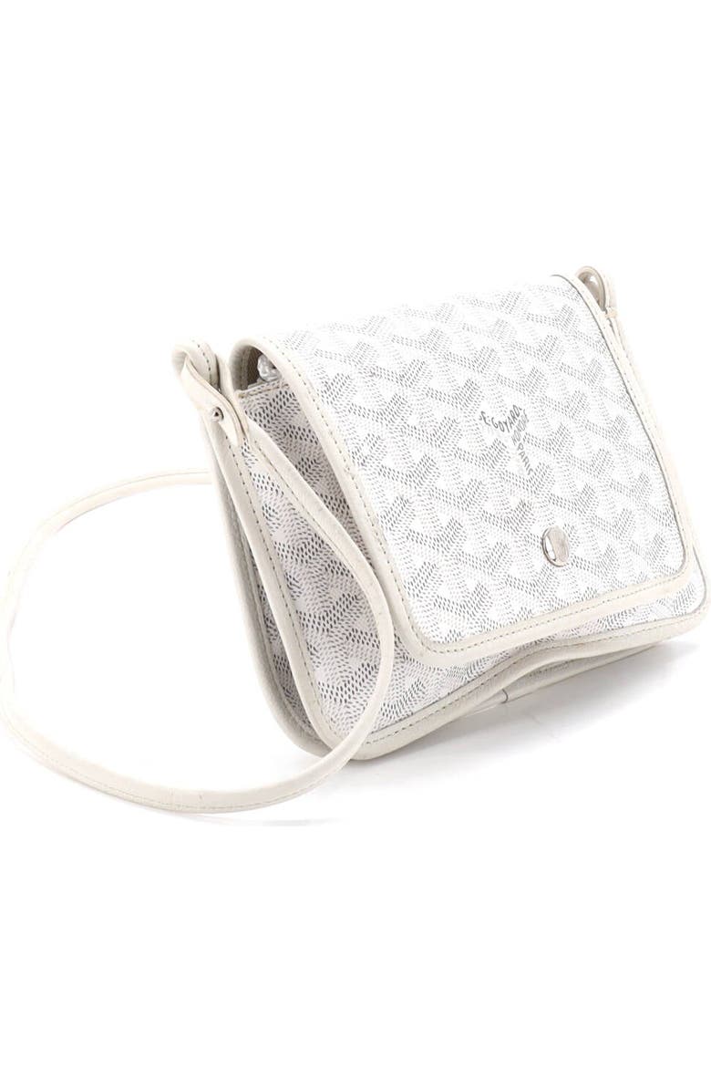 Pre-Owned Goyard Plumet Clutch Wallet Coated Canvas, Alternate, color, White