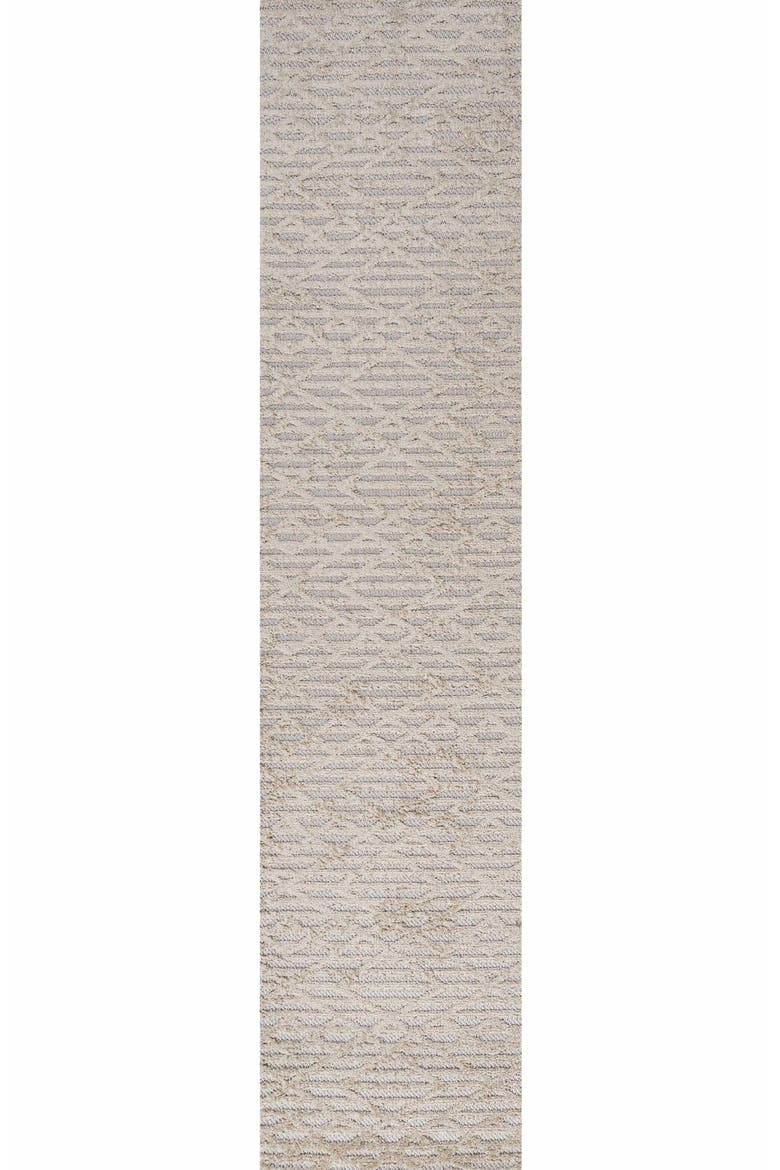 Ararat High-Low Pile Moroccan Diamond Modern Indoor/Outdoor Area Rug, Alternate, color, Beige