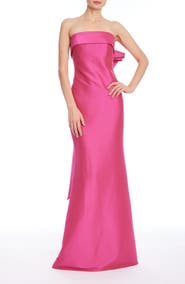 Badgley Mischka Collection Bow Strapless Mermaid Gown