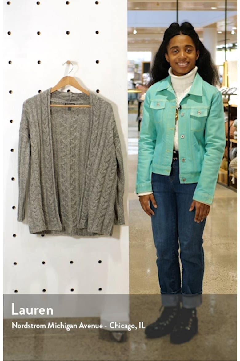 Alpaca Blend Cable Knit Cardigan video