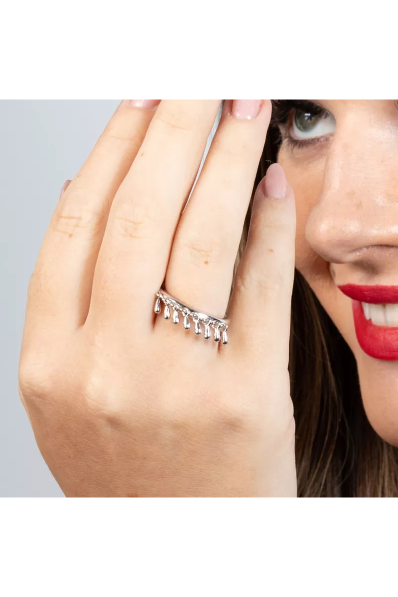 Multi Drop Waterfall Ring, Alternate, color, Sterling Silver