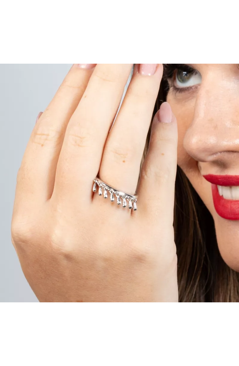 Lucy Quartermaine Multi Drop Waterfall Ring, Alternate, color, Sterling Silver
