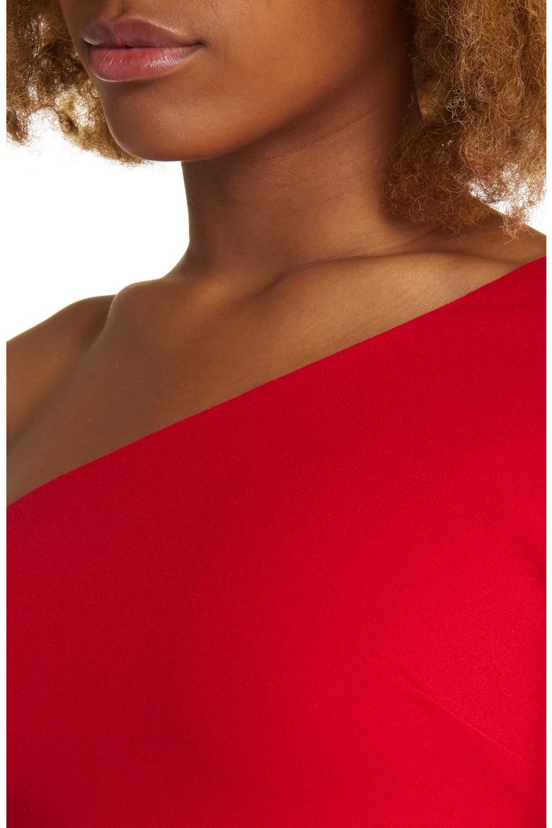 One to Cherish One-Shoulder A-Line Gown, Alternate, color, RED