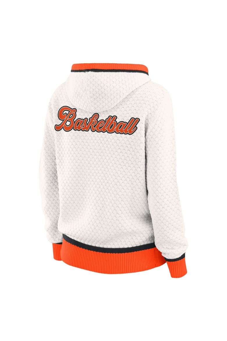 Women's WEAR by Erin Andrews  Cream WNBA Hooded Sweater, Alternate, color, Cream