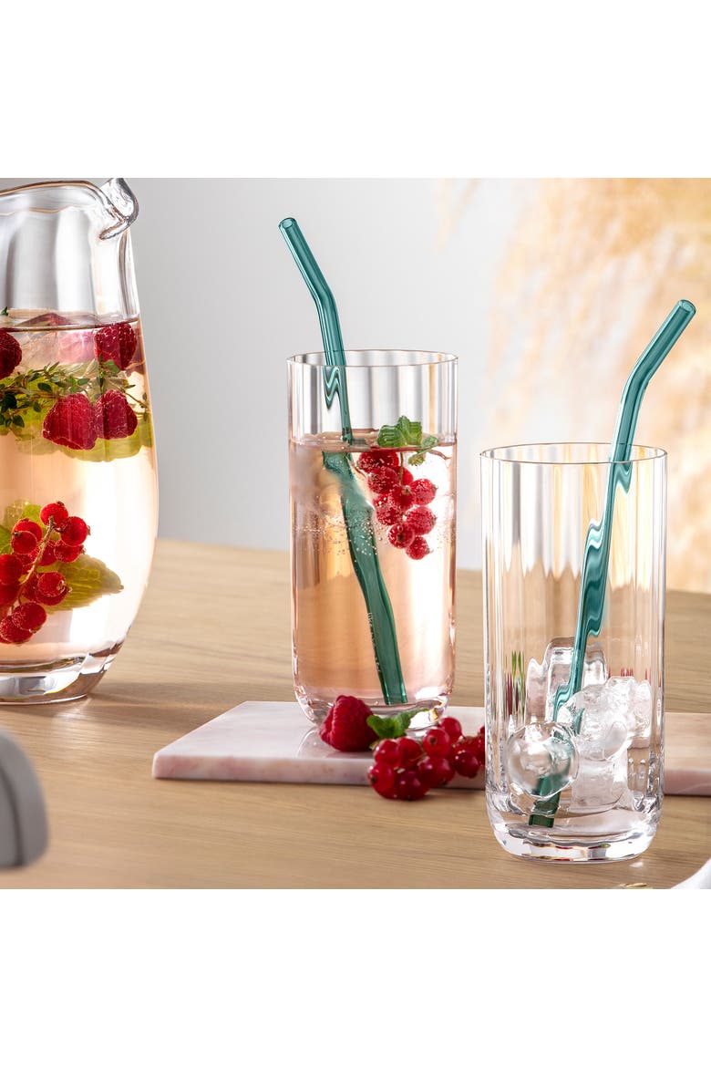 Rose Garden Highball / Tumbler Set of 4, Alternate, color, clear