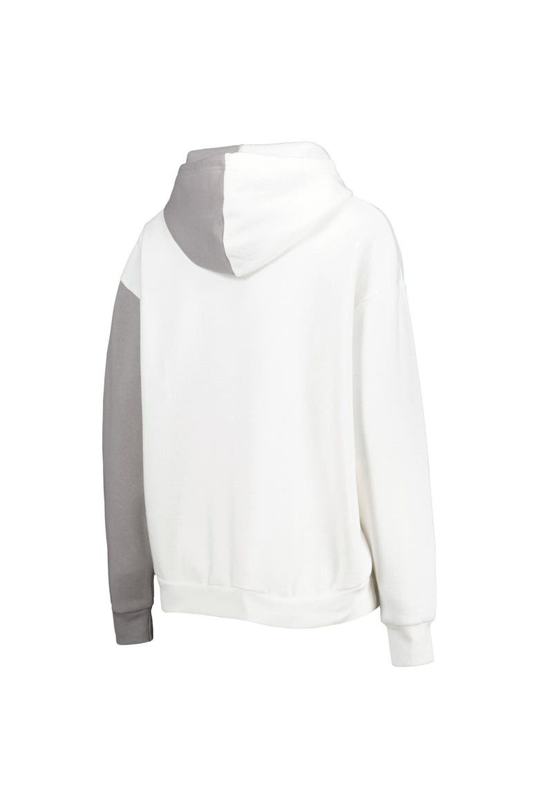 Women's Gameday Couture Gray/White Oklahoma Sooners Split Pullover Hoodie, Alternate, color, White