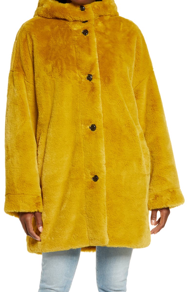 UGG<sup>®</sup> Nori Oversize Faux Fur Coat, Alternate, color, 