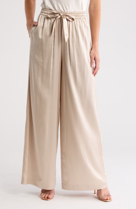 x Kate Young Stretch Silk Drawstring Pants