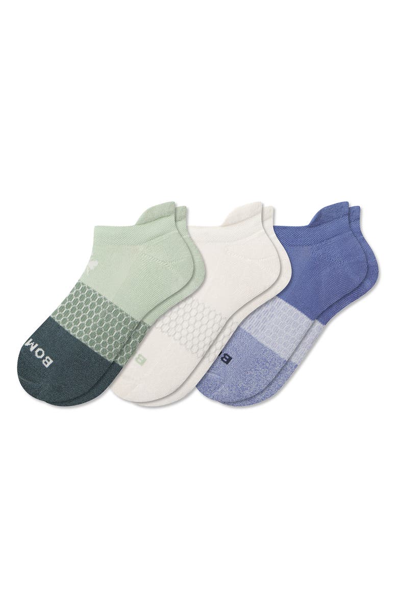 Bombas Assorted 3-Pack Tri-Block Ankle Socks, Main, color, 