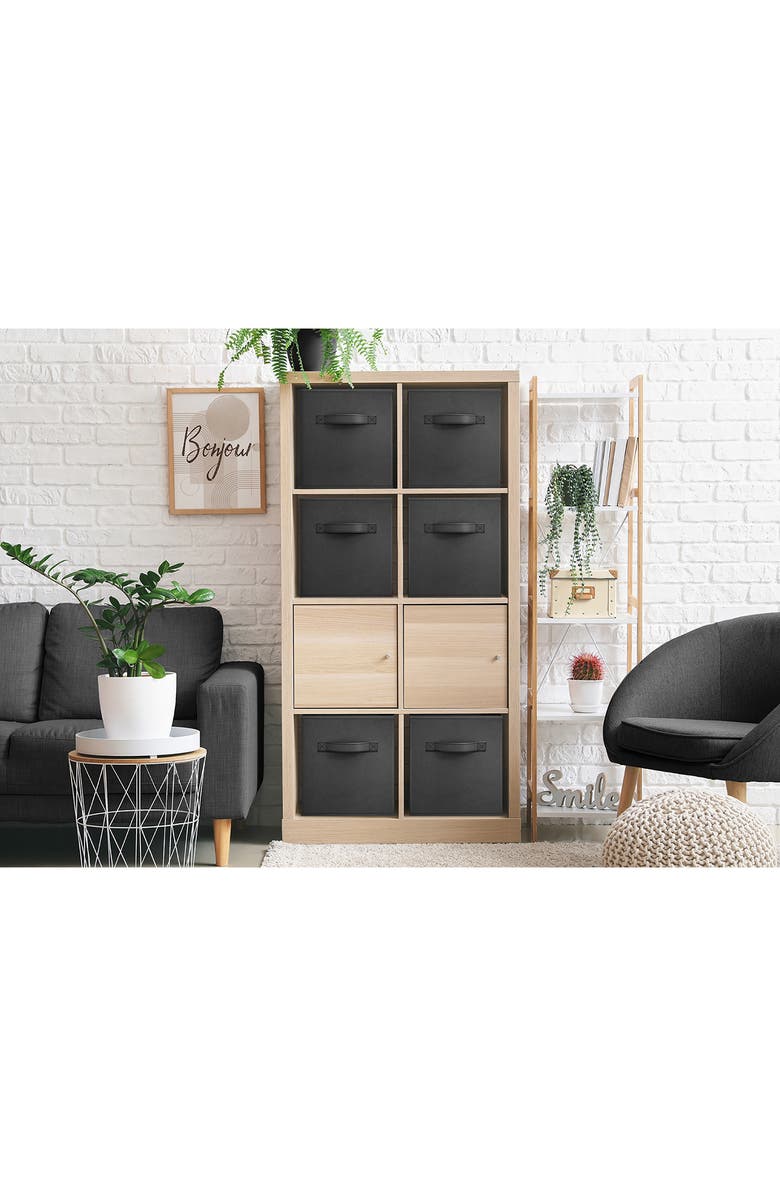 SORBUS Large Collapsible Storage Cube, Alternate, color, Black