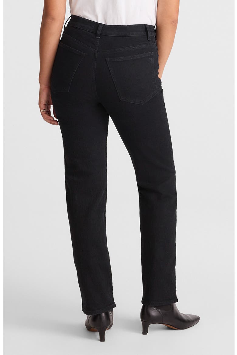 The Longline Straight Leg Jeans, Alternate, color, BLACK FROST