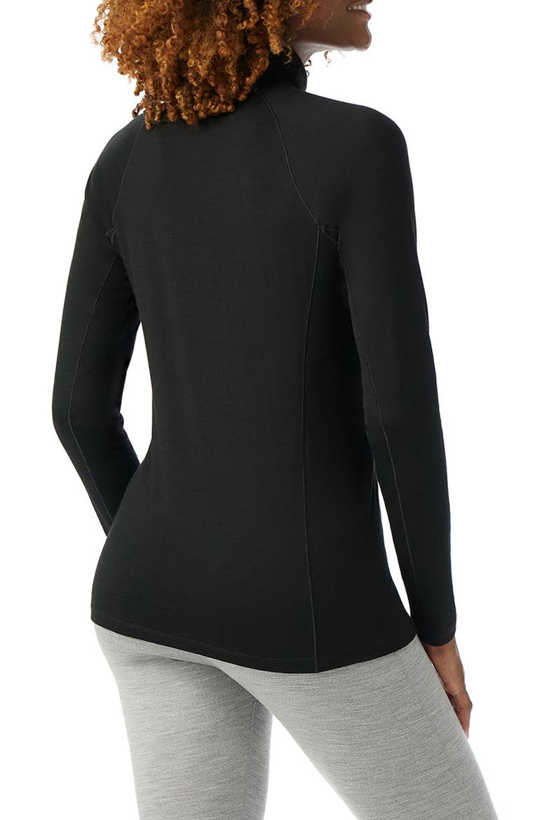 Merino Wool Blend Quarter-Zip, Alternate, color, BLACK