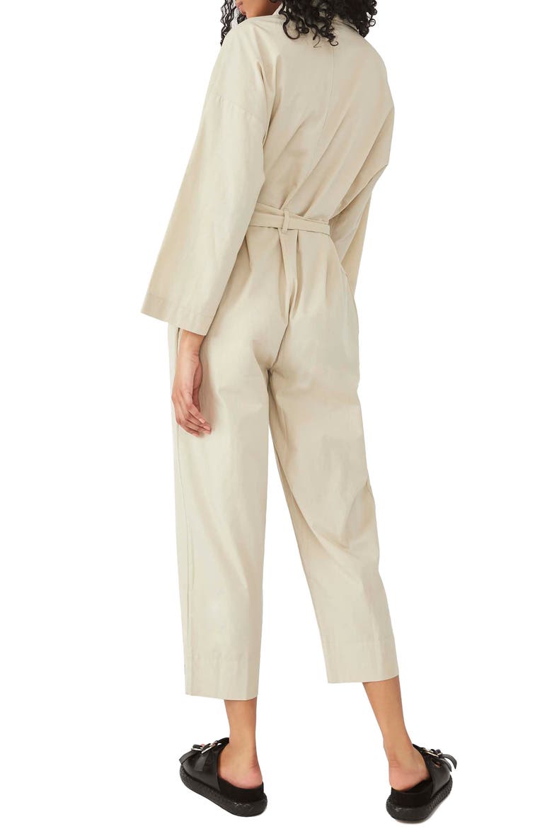 free-est Cameron Tie Waist Jumpsuit, Alternate, color, THISTLE SEED