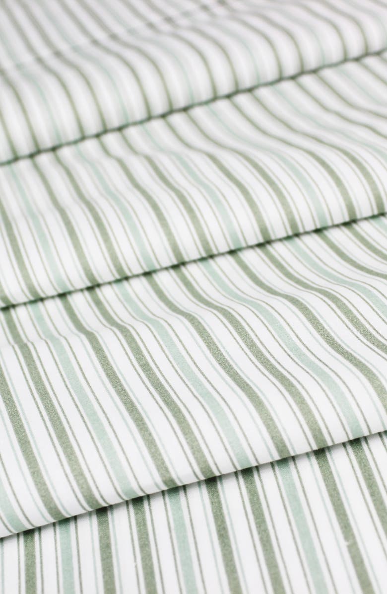MELANGE HOME Percale Stripe 200 Thread Count Sheet Set, Alternate, color, 