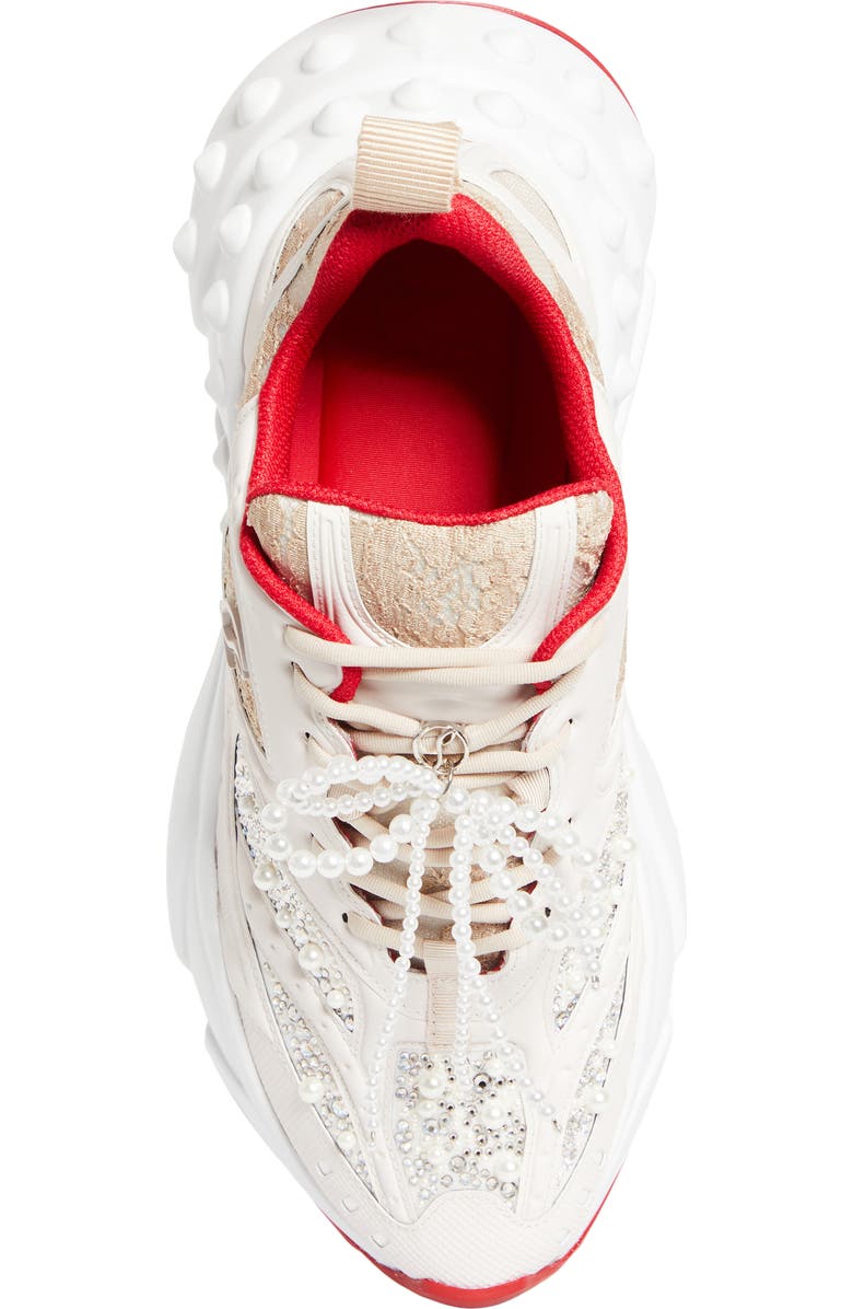 Christian Louboutin So Flo Perla Sneaker, Alternate, color, Pearl