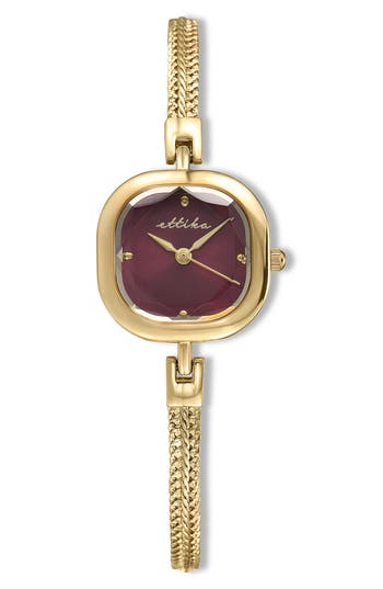 Ettika Petite Square Bracelet Watch, 22mm X 22mm In Gold