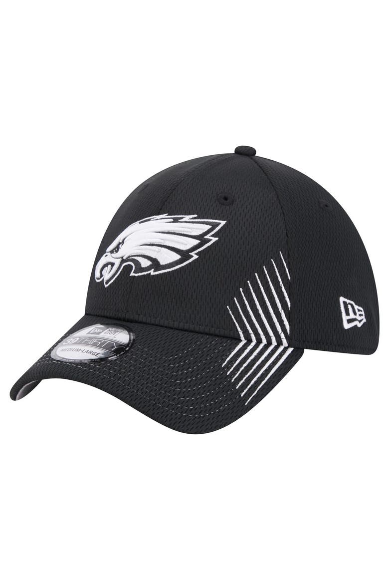 Men's New Era Black Philadelphia Eagles Active 39THIRTY Flex Hat, Main, color, Black