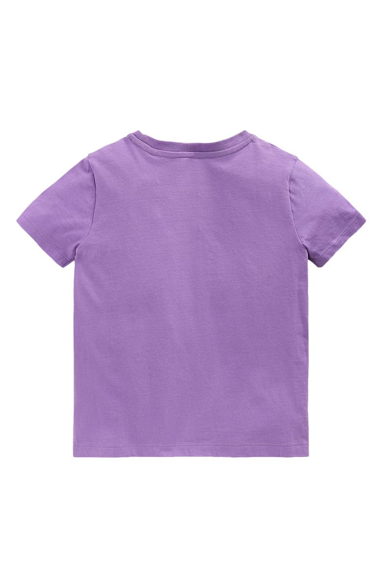 Mini Boden Kids' Chameleon Appliqué Zip Detail Cotton Graphic T-Shirt, Alternate, color, 