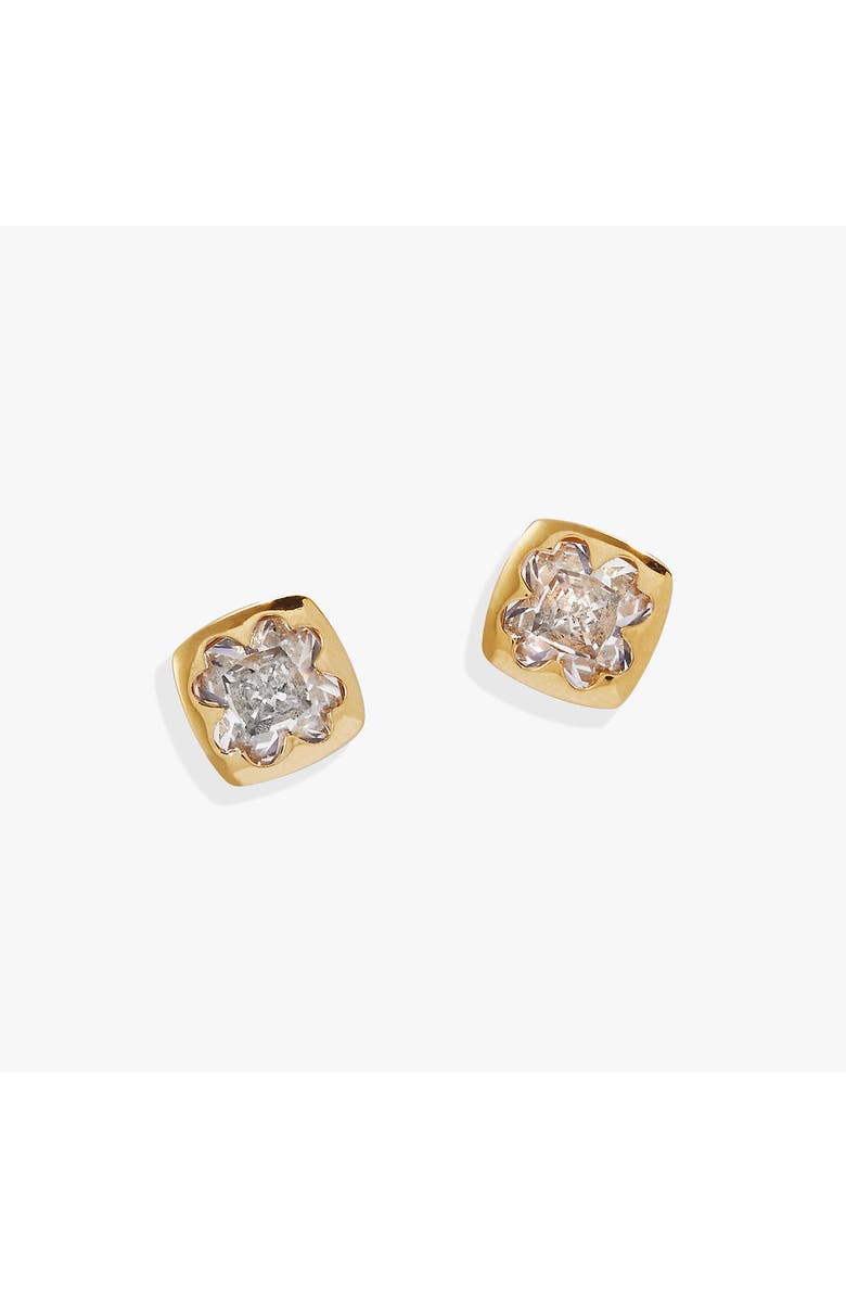 Alex and Ani Crystal Clover Mini Stud Earrings, Alternate, color,