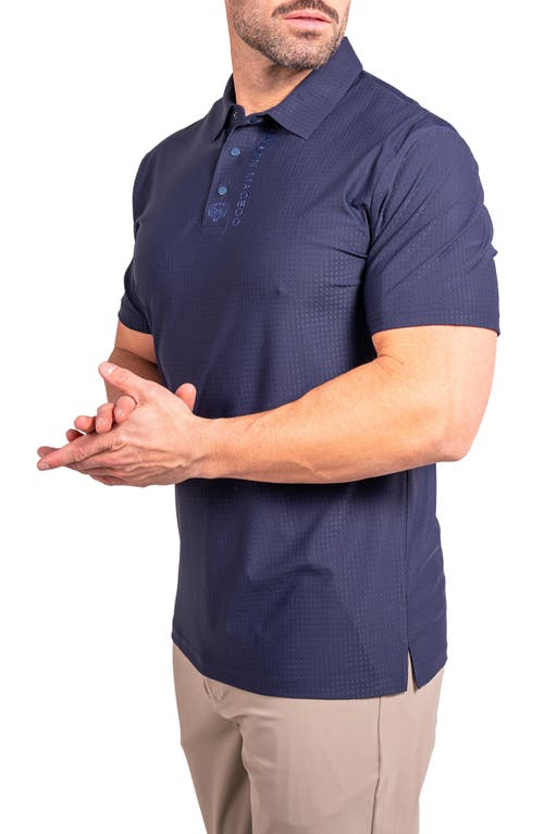 Maceoo Golfascension Stretch Nylon Polo In Blue