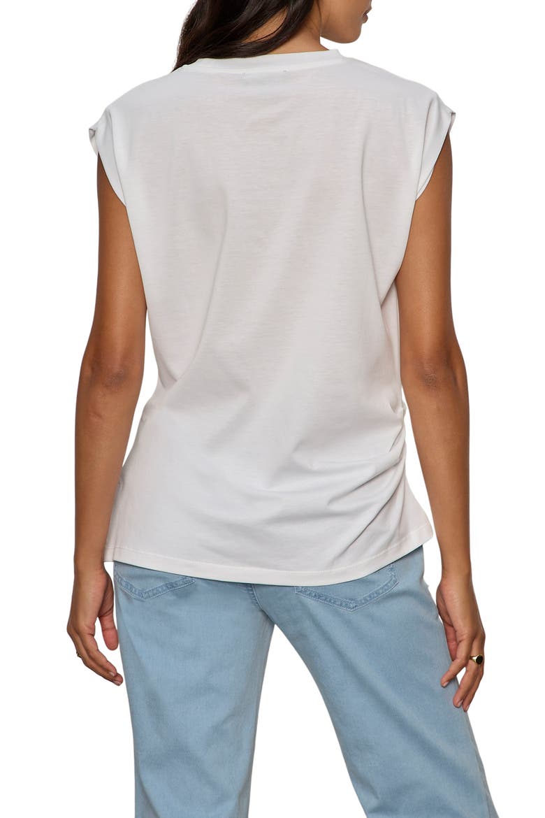 Pleated Muscle T-Shirt, Alternate, color, WHITE
