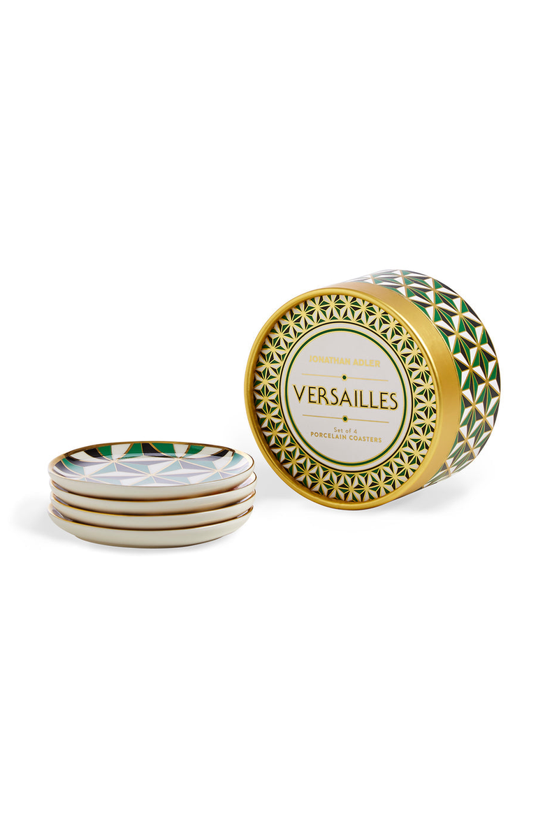 Versailles Coaster Set, Alternate, color, Purple / Green / Red / Blue