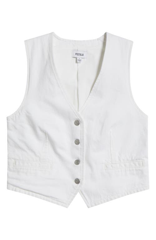 Pistola Vero Cotton Crop Vest In White
