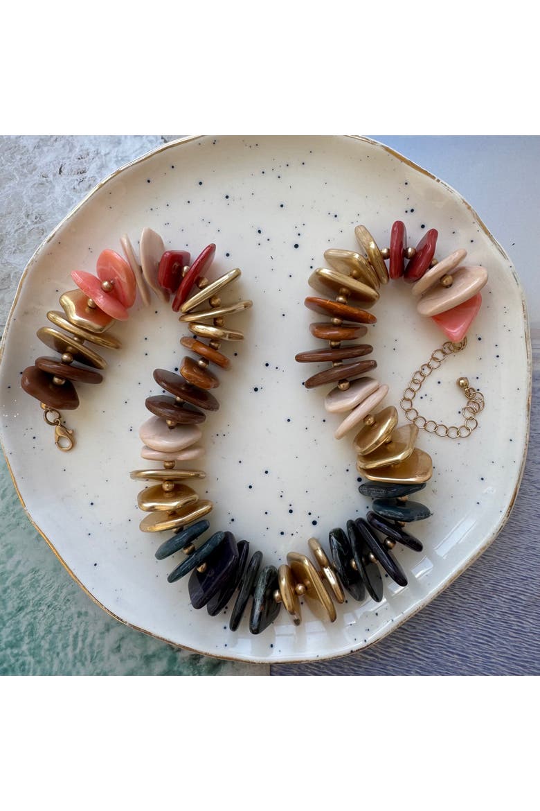 Ember Sands Beaded Necklace, Alternate, color, Beige