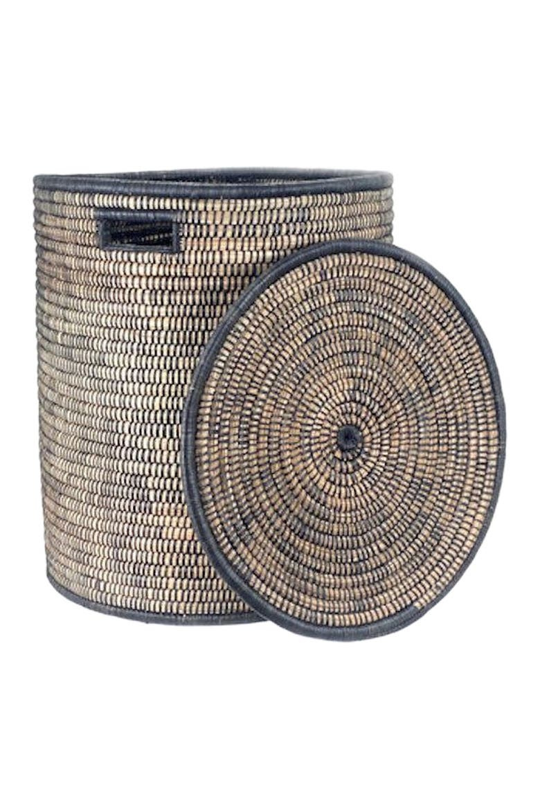 Black Malawi Basket, Alternate, color, Black