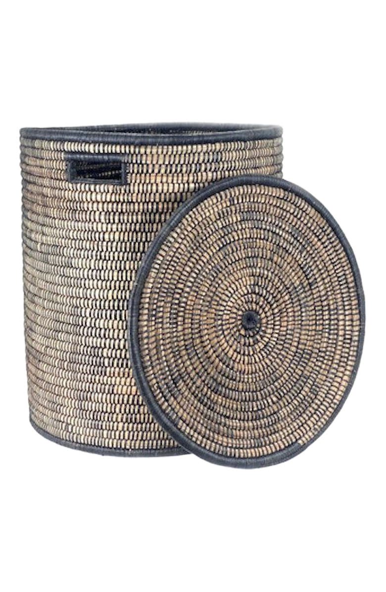 Mbare Brown Malawi Basket, Alternate, color, Black