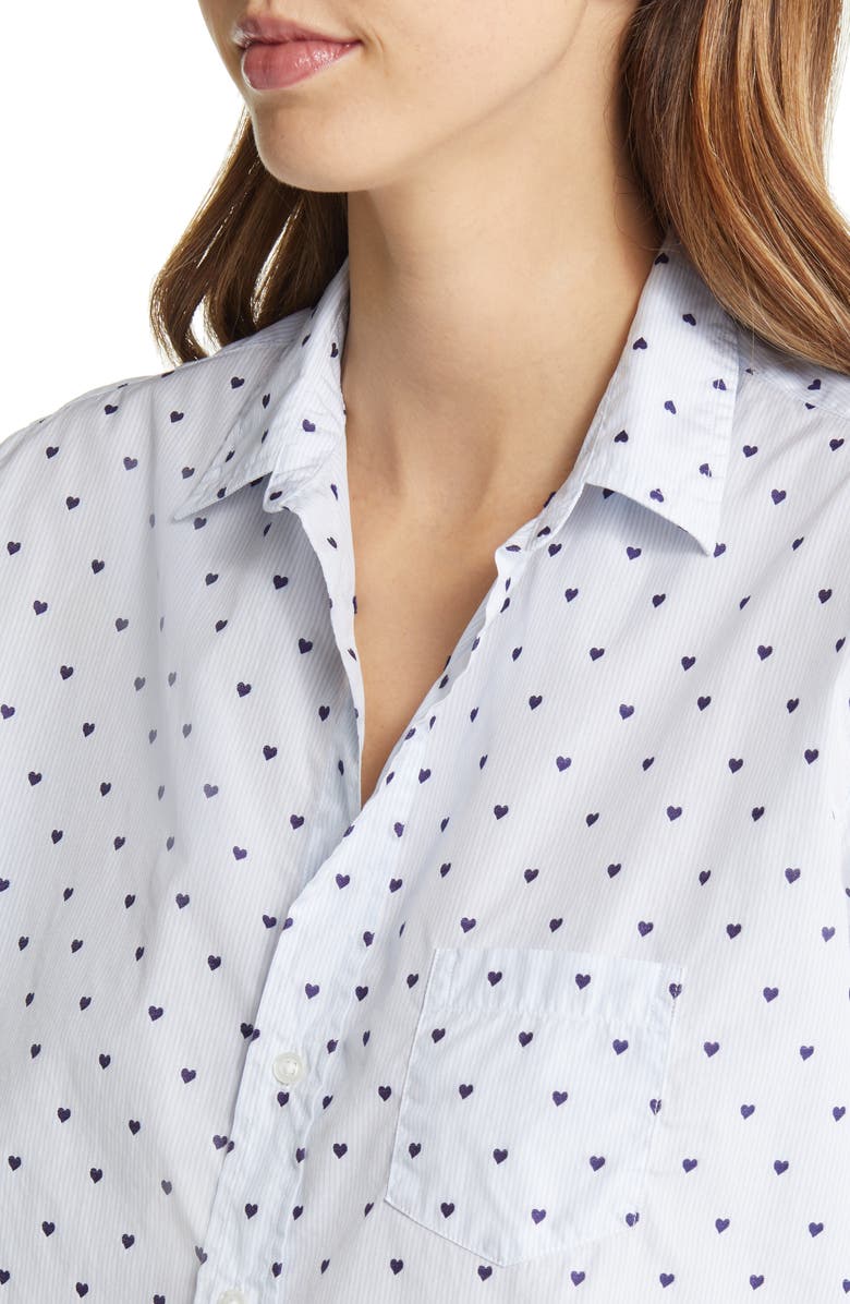 Frank & Eileen Eileen Heart Print Relaxed Button-Up Shirt, Alternate, color, 
