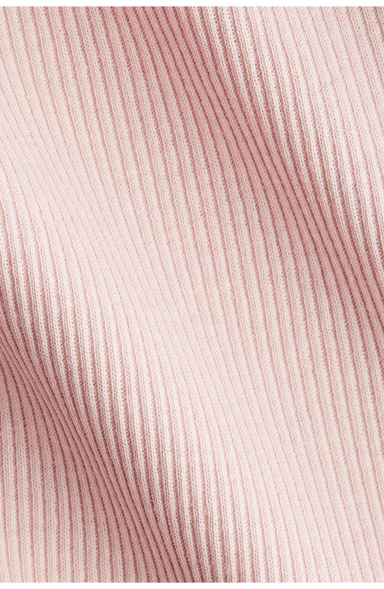 H&M Rib-knit Frill Dress, Alternate, color, Light Pink