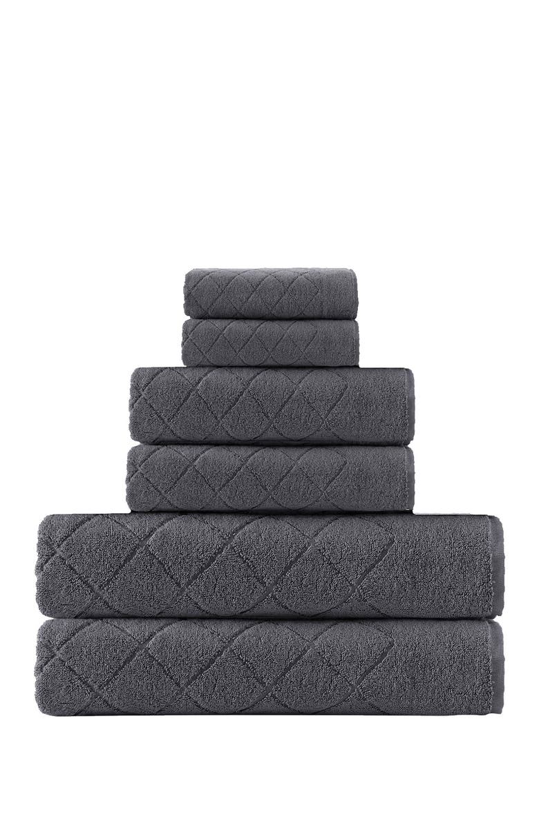 ENCHANTE HOME Gracious Turkish Cotton 6-Piece Towel Set - Anthracite, Alternate, color,