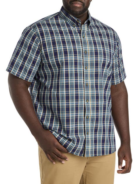 Big & Tall Easy-Care Plaid Sport Shirt