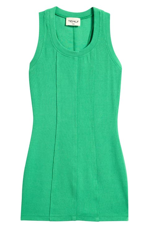 Kids' Raw Edge Rib Racerback Tank Dress (Big Kid)