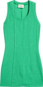 TENLY Kids' Raw Edge Rib Racerback Tank Dress