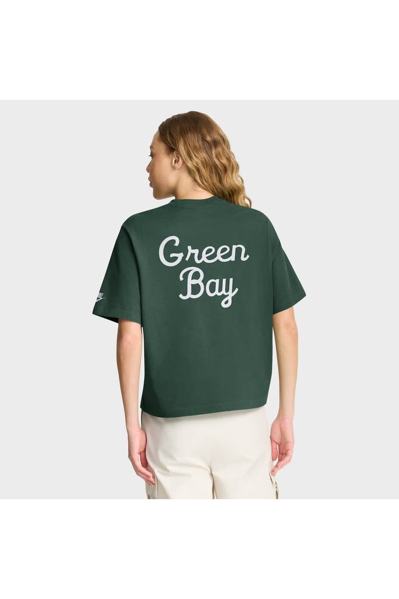 Women's Nike Green Green Bay Packers Rewind Pocket Boxy T-Shirt, Alternate, color, Green