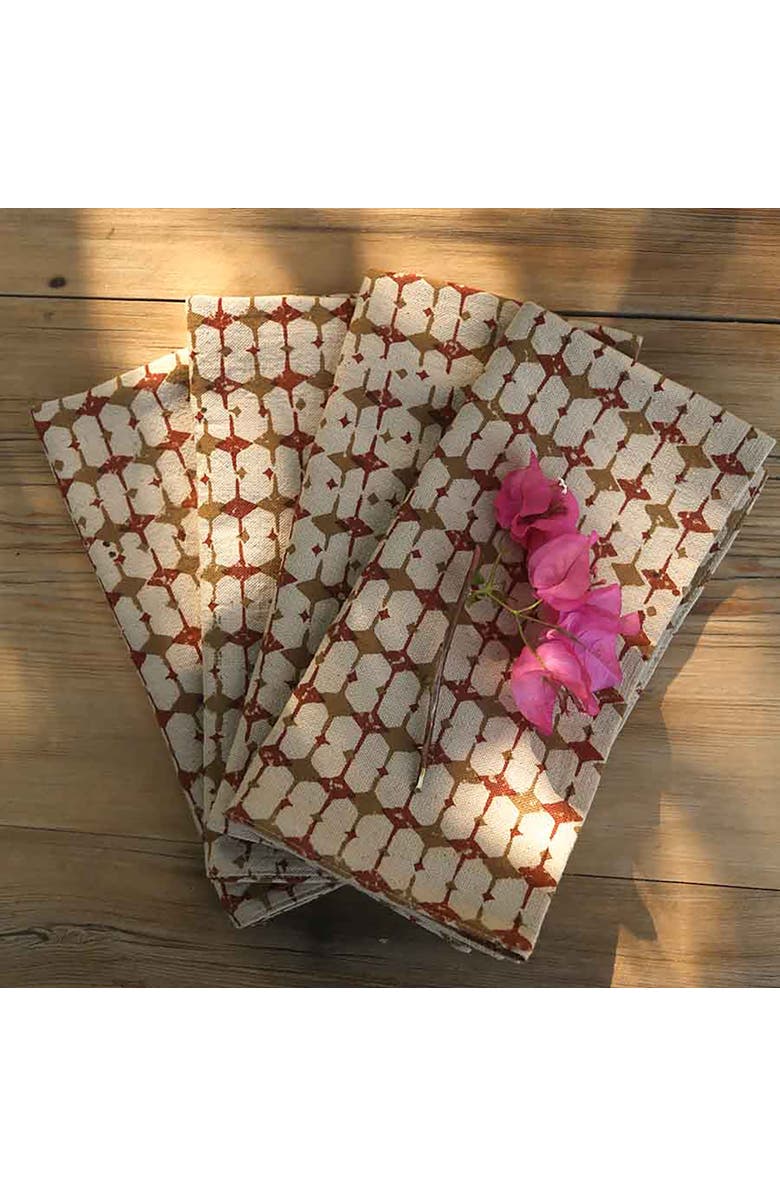 Ichcha Sustainable Dinner Napkins, Alternate, color, Beige