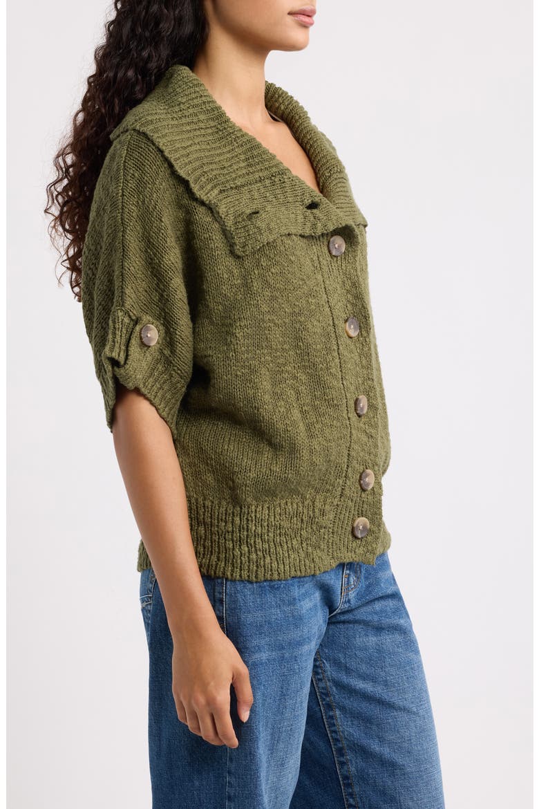 Batwing Peacoat Cardigan, Alternate, color, KHAKI