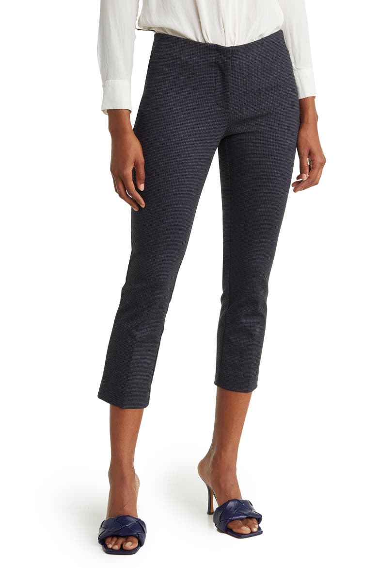Lily Straight Cut Ankle Pants, Main, color, BLACK/ GREY
