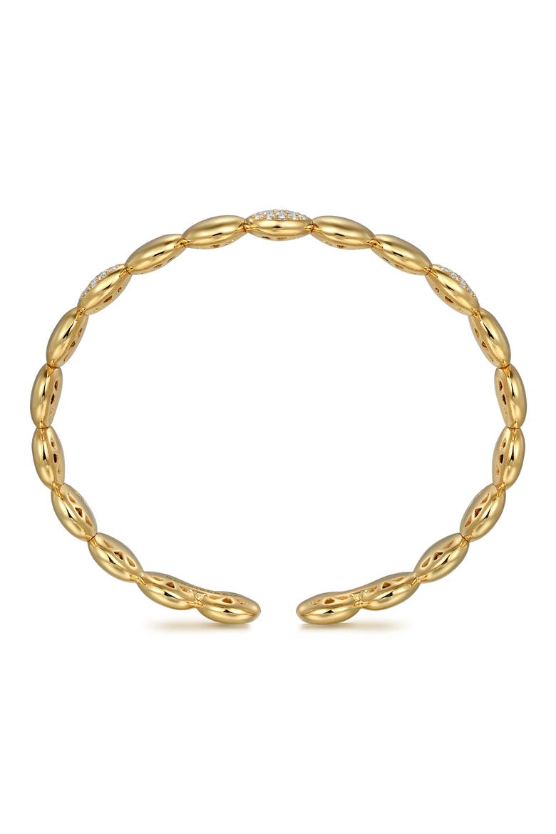 14K Gold Diamond Cluster Cuff Bangle, Alternate, color, 14K YELLOW GOLD