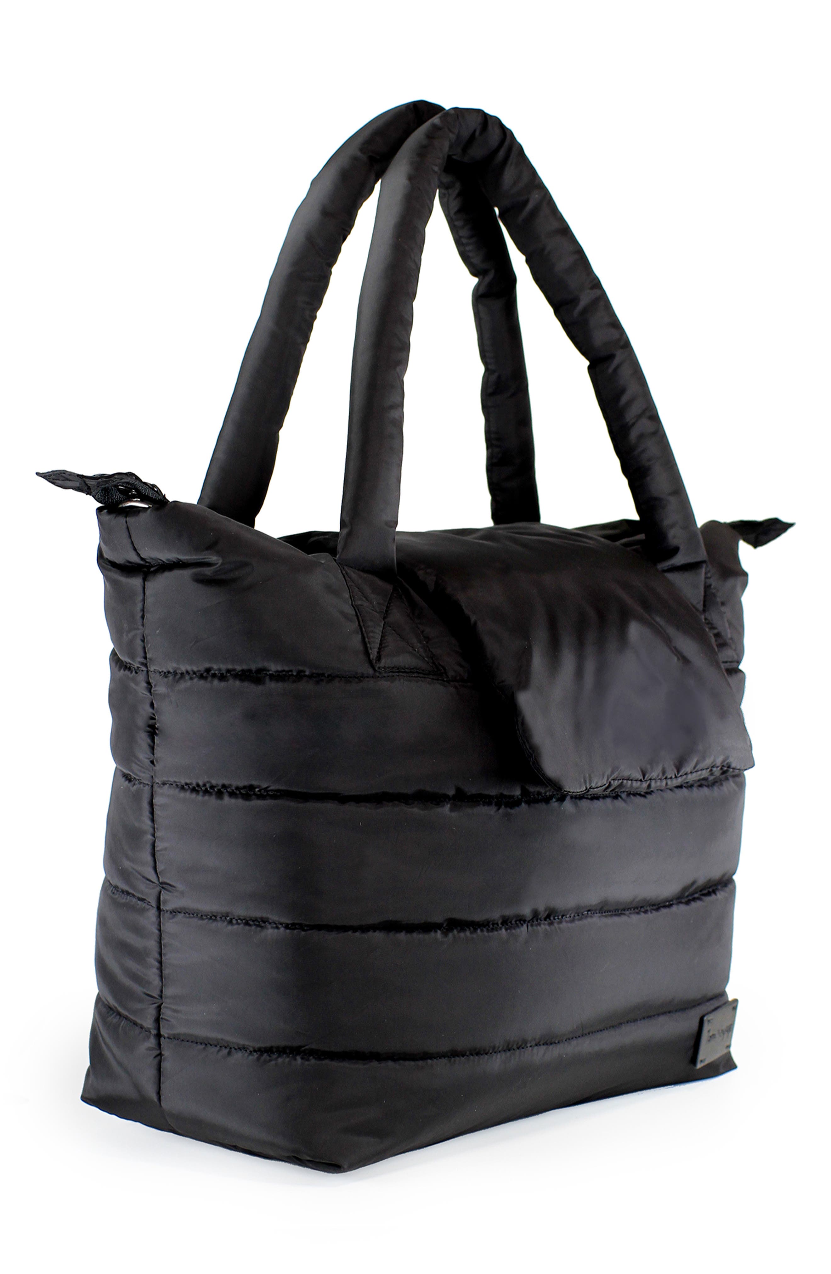 7 A.M. Enfant Capri Quilted Diaper Tote, Alternate, color, Black