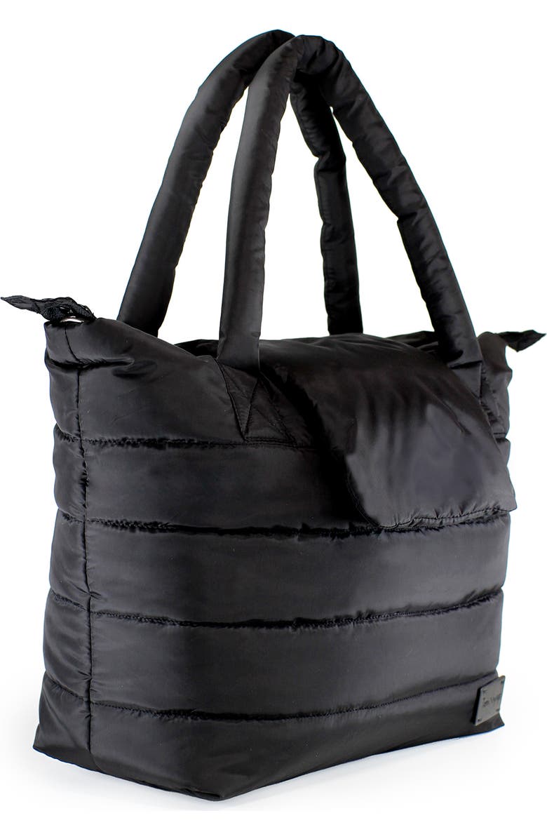 7 A.M. Enfant Capri Quilted Diaper Tote, Alternate, color, Black