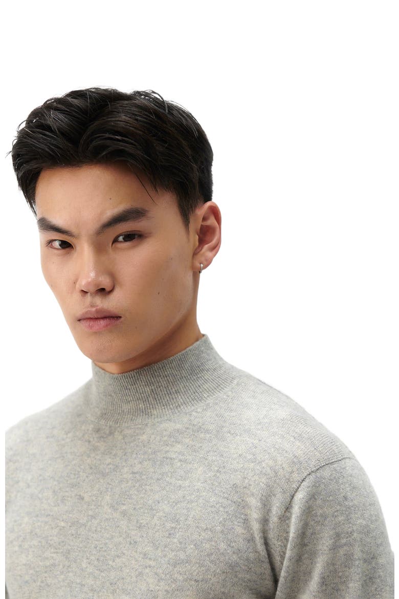 Essential Mock Neck Cashmere Sweater, Alternate, color, dawn blue