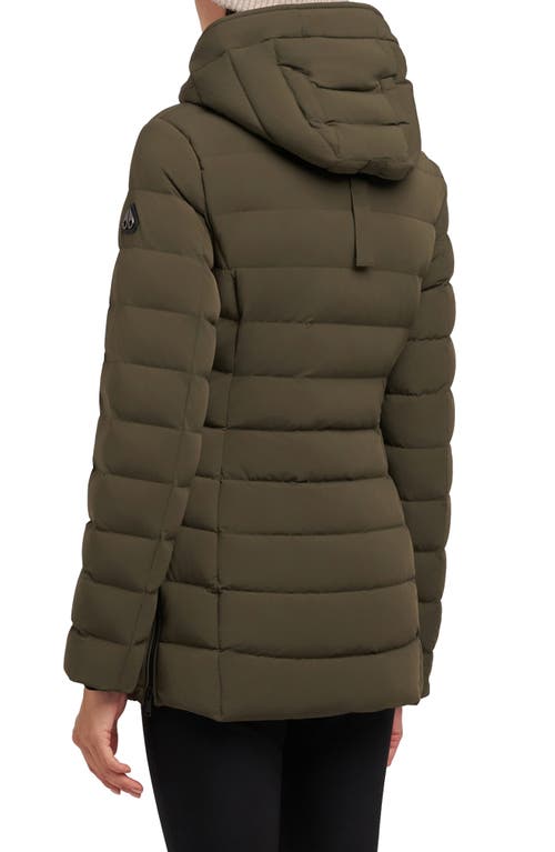 Moose Knuckles Rockcliff 5 Water Repellent Hooded 800 Fill Power Down Puffer Jacket In Green
