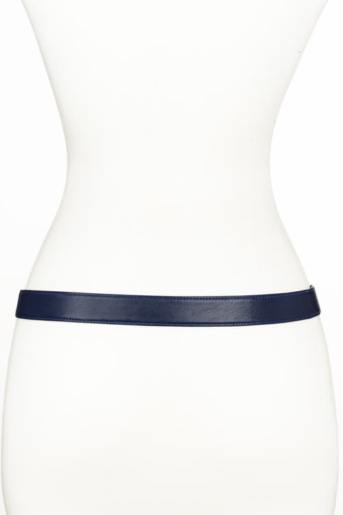 Raina Belts Torchon Rope Buckle Leather Belt In Blue