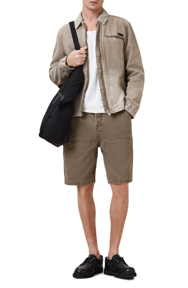 AllSaints Alva Canvas Carpenter Shorts, Alternate, color,