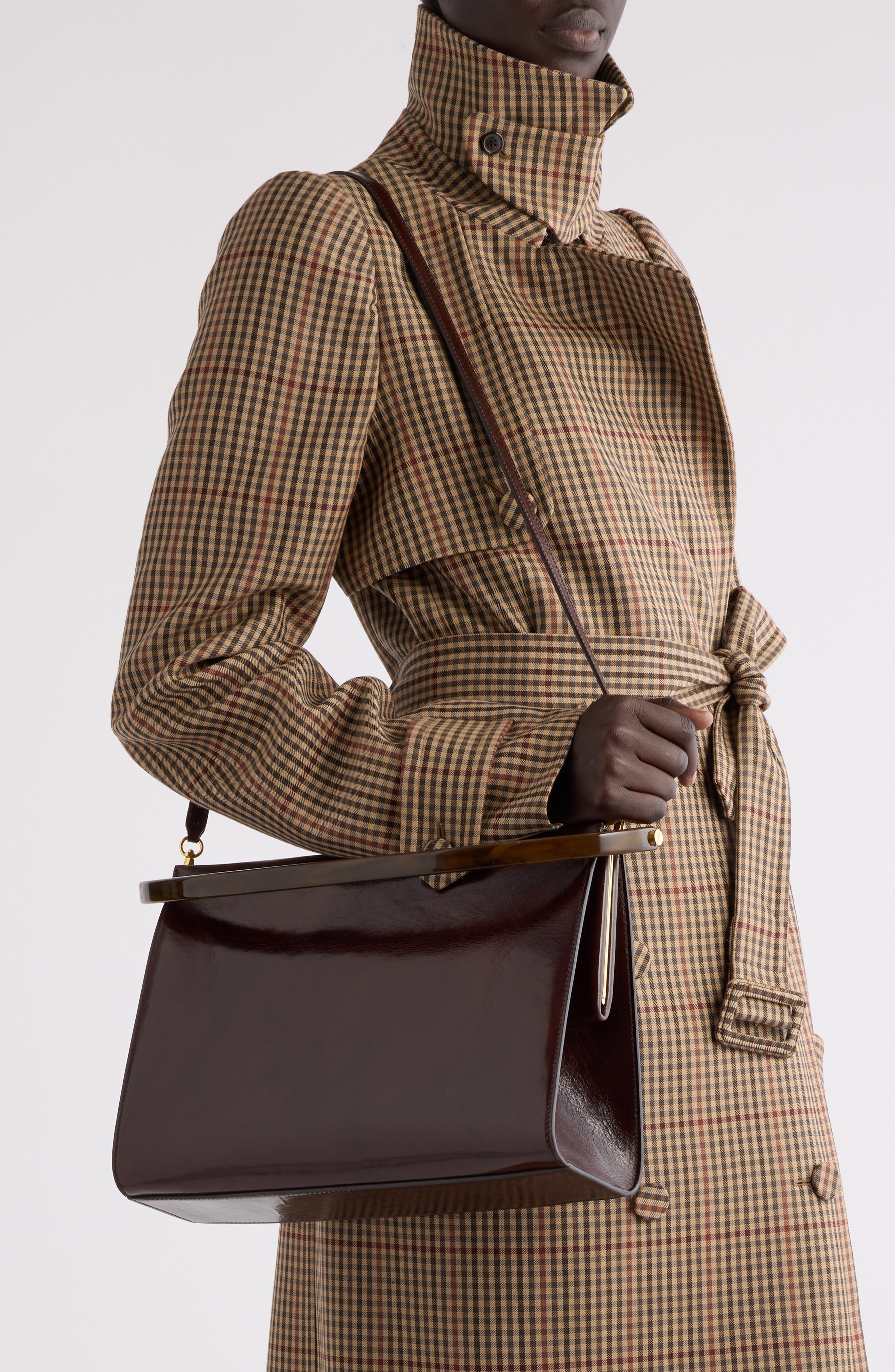 Dries Van Noten Medium Leather Top Handle Bag, Alternate, color, 