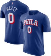 Nike Men's Nike Tyrese Maxey Royal Philadelphia 76ers Icon Edition Name & Number T-Shirt