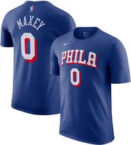 Nike Men's Nike Tyrese Maxey Royal Philadelphia 76ers Icon Edition Name & Number T-Shirt